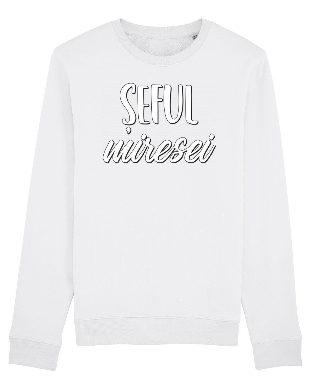 Bluză mânecă lungă Unisex Rise White