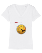 Benzina is power Tricou mânecă scurtă guler V Damă Evoker