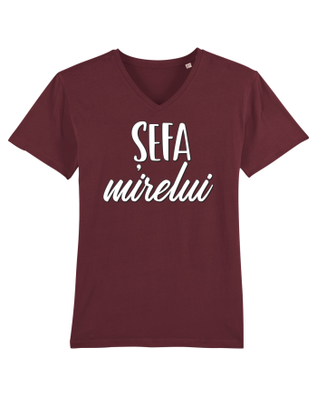 Tricou poze nunta - șefa mirelui Burgundy