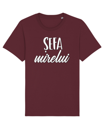 Tricou poze nunta - șefa mirelui Burgundy