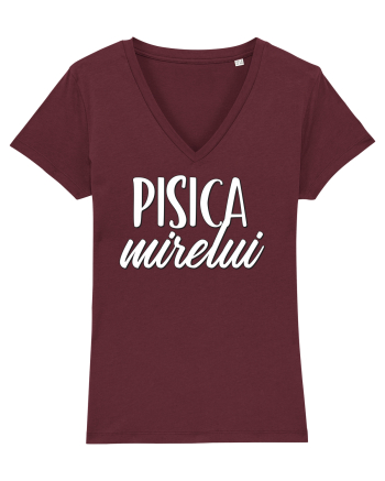 Tricou poze nunta - pisica mirelui Burgundy