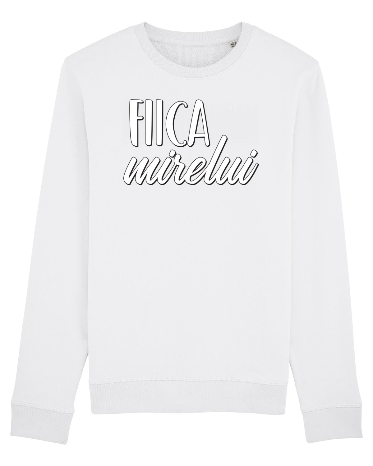 Bluză mânecă lungă Unisex Rise White