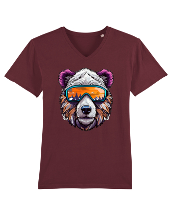 Snowboarding bear Burgundy