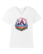 Fantasy Mountains Tricou mânecă scurtă guler V Bărbat Presenter