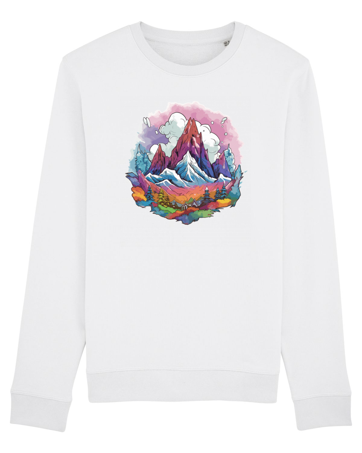 Bluză mânecă lungă Unisex Rise White