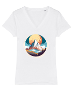 Mountains Tricou mânecă scurtă guler V Damă Evoker