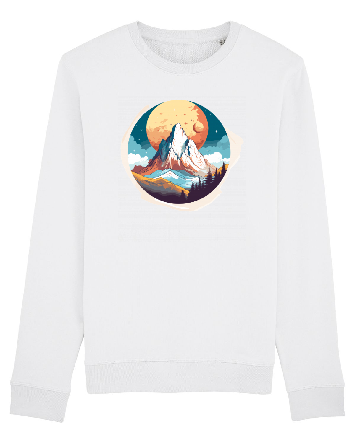 Bluză mânecă lungă Unisex Rise White