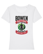 Bowen Practitioner Tricou mânecă scurtă guler larg fitted Damă Expresser