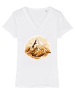 Mountains Tricou mânecă scurtă guler V Damă Evoker