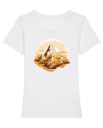 Mountains Tricou mânecă scurtă guler larg fitted Damă Expresser
