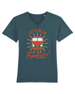 Let's Go to the Forest! Tricou mânecă scurtă guler V Bărbat Presenter