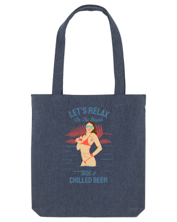 Let's Relax on the Beach with a Chilled Beer Midnight Blue