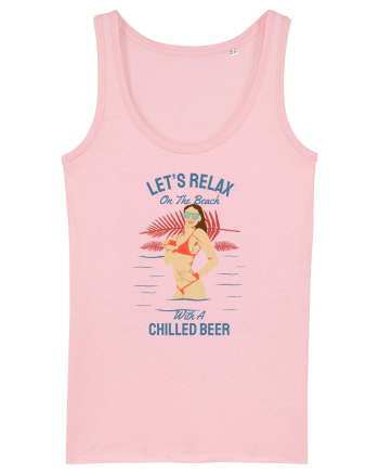 Let's Relax on the Beach with a Chilled Beer Cotton Pink