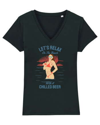 Let's Relax on the Beach with a Chilled Beer Black