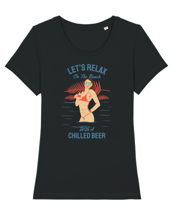 Let's Relax on the Beach with a Chilled Beer Black