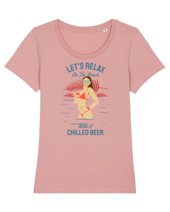 Let's Relax on the Beach with a Chilled Beer Canyon Pink