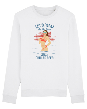 Let's Relax on the Beach with a Chilled Beer White
