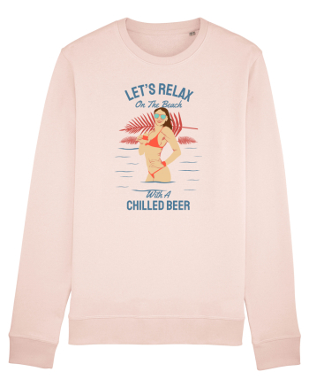 Let's Relax on the Beach with a Chilled Beer Candy Pink