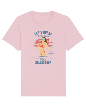 Let's Relax on the Beach with a Chilled Beer Cotton Pink