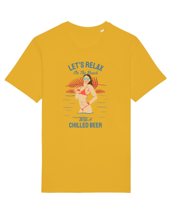 Let's Relax on the Beach with a Chilled Beer Spectra Yellow