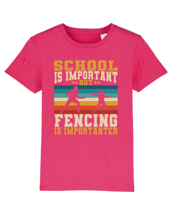 School Is Important But Fencing Is Importanter Grunge Style Raspberry