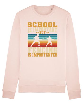 School Is Important But Fencing Is Importanter Grunge Style Candy Pink