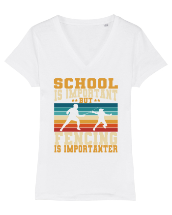 School Is Important But Fencing Is Importanter White