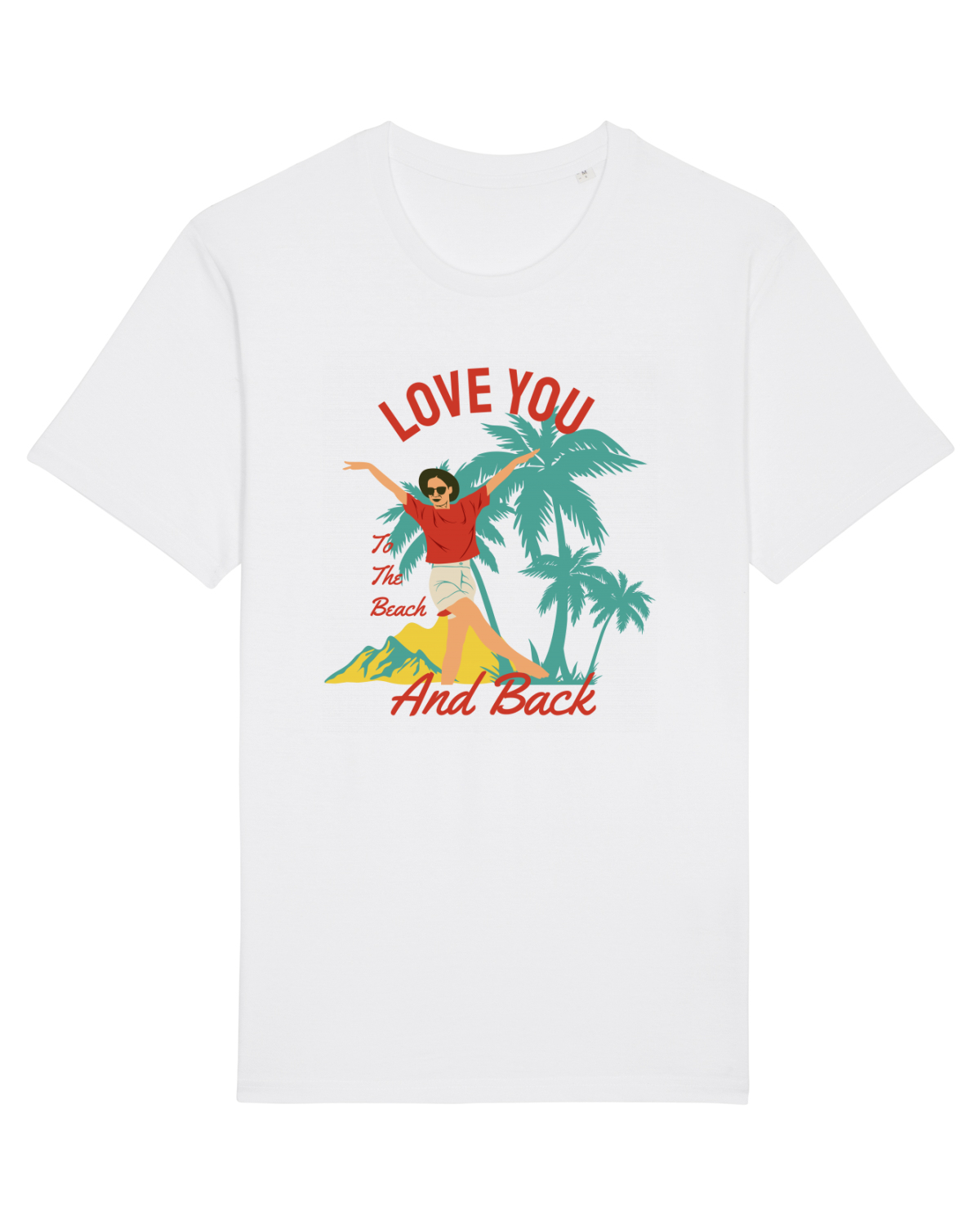 Tricou mânecă scurtă Unisex Rocker White