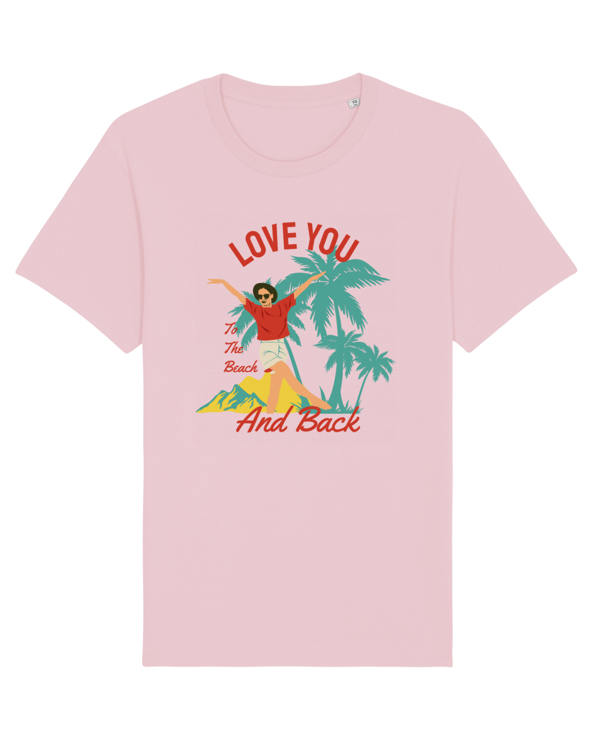 Tricou mânecă scurtă Unisex Rocker Cotton Pink