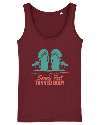 Sandy Feet Tanned Body Burgundy
