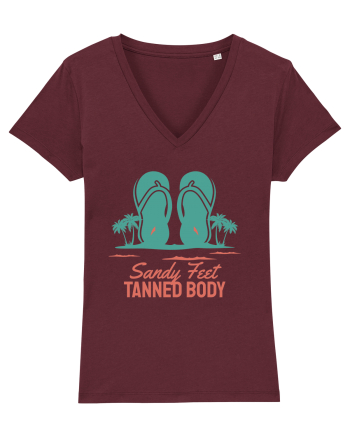 Sandy Feet Tanned Body Burgundy