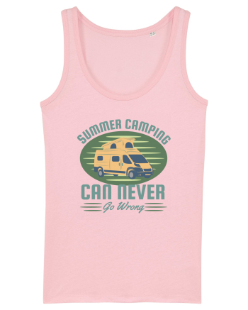 Summer Camping  Can Never Go Wrong Cotton Pink