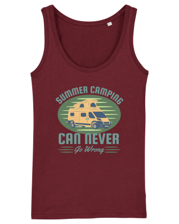 Summer Camping  Can Never Go Wrong Burgundy