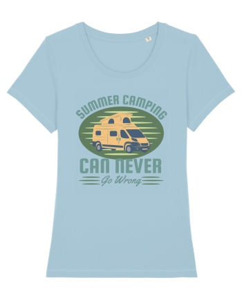 Summer Camping  Can Never Go Wrong Sky Blue