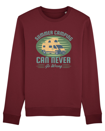 Summer Camping  Can Never Go Wrong Burgundy
