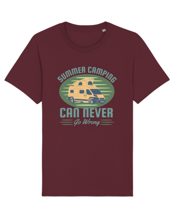 Summer Camping  Can Never Go Wrong Burgundy