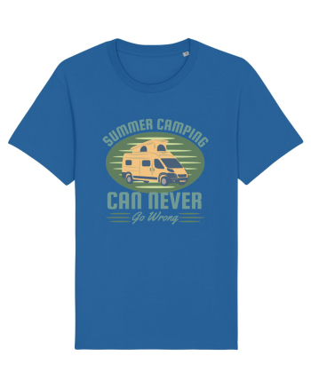 Summer Camping  Can Never Go Wrong Royal Blue