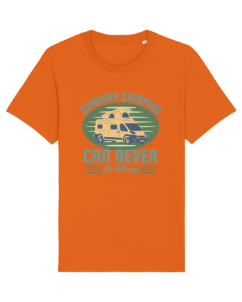 Summer Camping  Can Never Go Wrong Bright Orange
