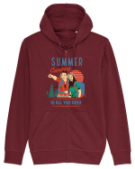 Summer Camping Is All You Need Hanorac cu fermoar Unisex Connector