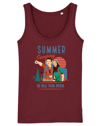 Summer Camping Is All You Need Burgundy