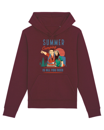 Summer Camping Is All You Need Burgundy