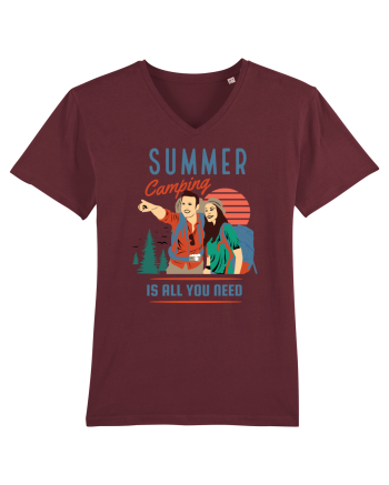 Summer Camping Is All You Need Burgundy