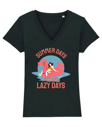 Summer Days Means Lazy Days Black