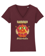 Summer Dreams And Watermelon Tricou mânecă scurtă guler V Damă Evoker