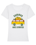 Summer Fun Has Started Tricou mânecă scurtă guler larg fitted Damă Expresser