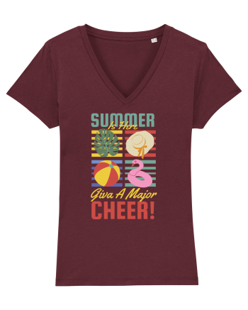 Summer is Here Give a Major Cheer! Burgundy