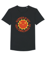 Summer is Hot, Do Something Cool Tricou mânecă scurtă guler larg Bărbat Skater