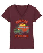 Summer Nature is Calling Tricou mânecă scurtă guler V Damă Evoker