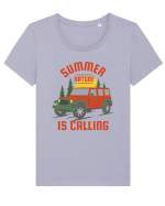 Summer Nature is Calling Tricou mânecă scurtă guler larg fitted Damă Expresser