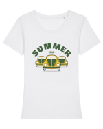 Summer Soul Tricou mânecă scurtă guler larg fitted Damă Expresser